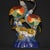 Blue Cloisonne Enamel Crane Sculpture – 15" Pair of Red-Crowned Cranes on Rock Base For Sale - Image 8 of 9