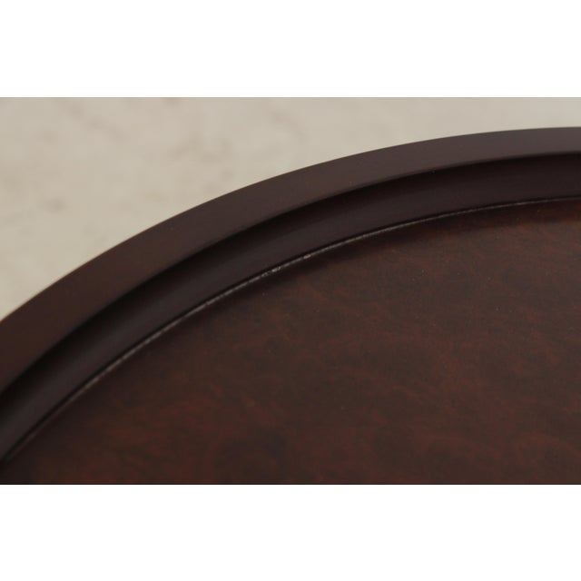 Baker Burl Walnut Mahogany Round Lamp Table For Sale In Philadelphia - Image 6 of 13