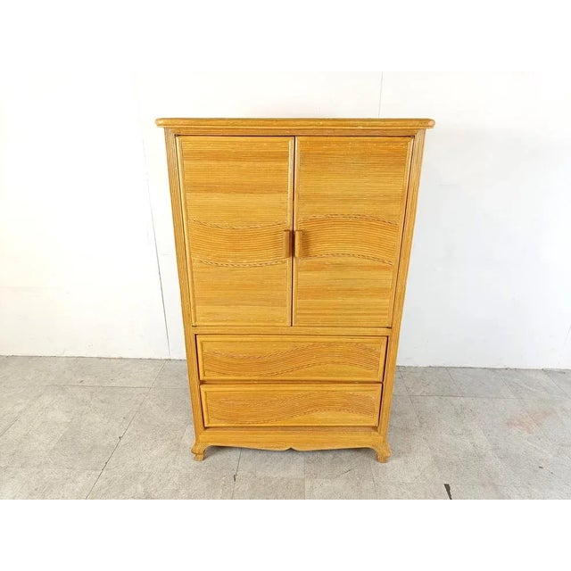 Vintage Pencil Reed Cabinet, 1970s For Sale - Image 6 of 9