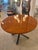 Carlo Ratti Geometric Walnut Round Table With Iron Base, Italy, 1950s For Sale - Image 10 of 11