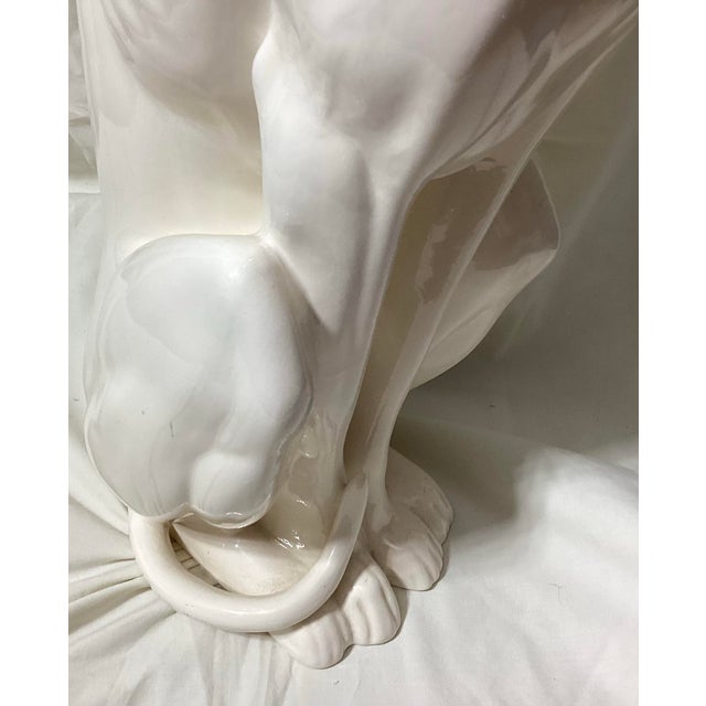 1960s Large Tall Ceramic Whippet Greyhound Dog 28” Tall For Sale - Image 12 of 12