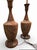 Mid-Century Modern 1960s Cork and Wooden Vintage Lamps- A Pair! For Sale - Image 3 of 6