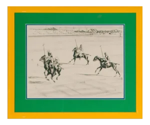 Four Intl Polo Players Colour Plate by Joseph Golikin (1896-1977)