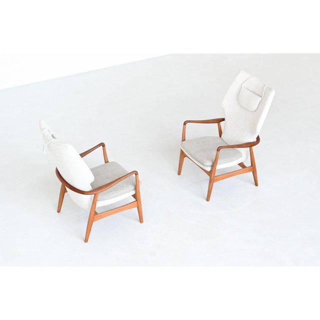 Brown Vintage Dutch Lounge Chairs by A. Madsen and H. Schubell Kirsten, 1960, Set of 2 For Sale - Image 8 of 18