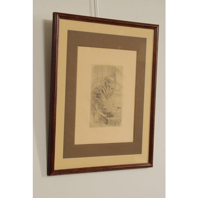 Traditional 1930s "Le Bonne Grauier" French Etching Attributed to Pierre Bonnard For Sale - Image 3 of 13