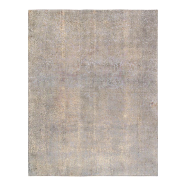Overdye Gold Wool Area Rug- 9' 7" X 12' 6" For Sale