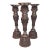 Late 20th Century Ornate Maitland-Smith Hand-Carved Candle Holders ~ Set of 3 For Sale
