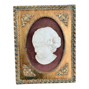 1970s Vintage Victorian Style Framed Cameo