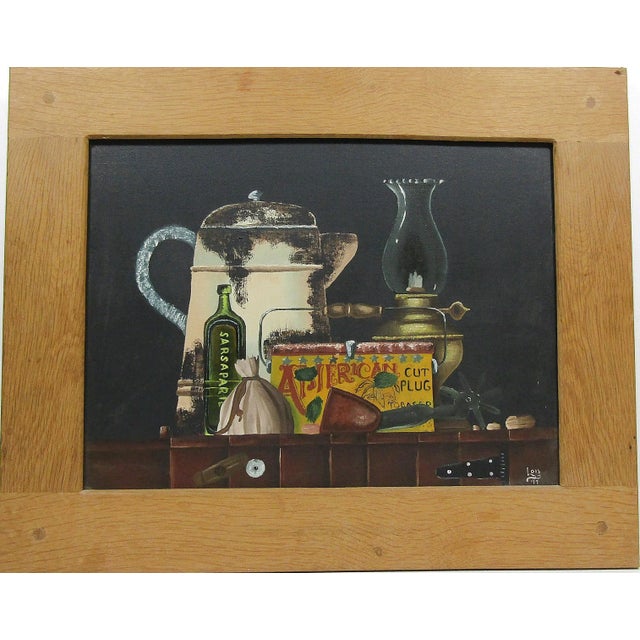 American Vintage Lois '77 Still Life Painting - Western Charm For Sale - Image 3 of 7