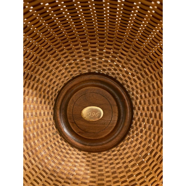 Folk Art Vintage Nantucket Lighthouse Basket (Signed) For Sale - Image 3 of 13