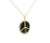 Modern 14K Yellow Gold Black Onyx Peace Sign Pendant Slide Modern Estate For Sale - Image 3 of 3