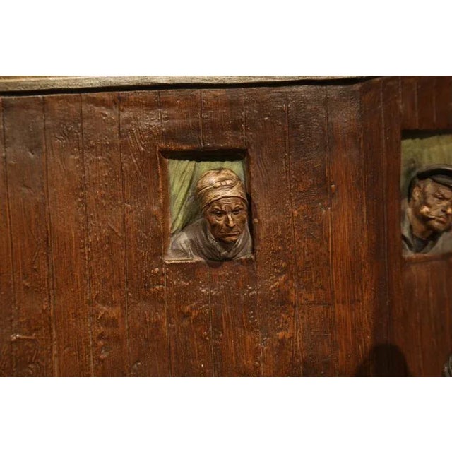 Ceramic 19th Century French Polychrome Terracotta Scene by J. Le Guluche For Sale - Image 7 of 10