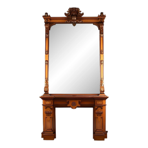 Victorian Renaissance Revival Mantel & Pier Mirror. u.s.a. Late 19th Century