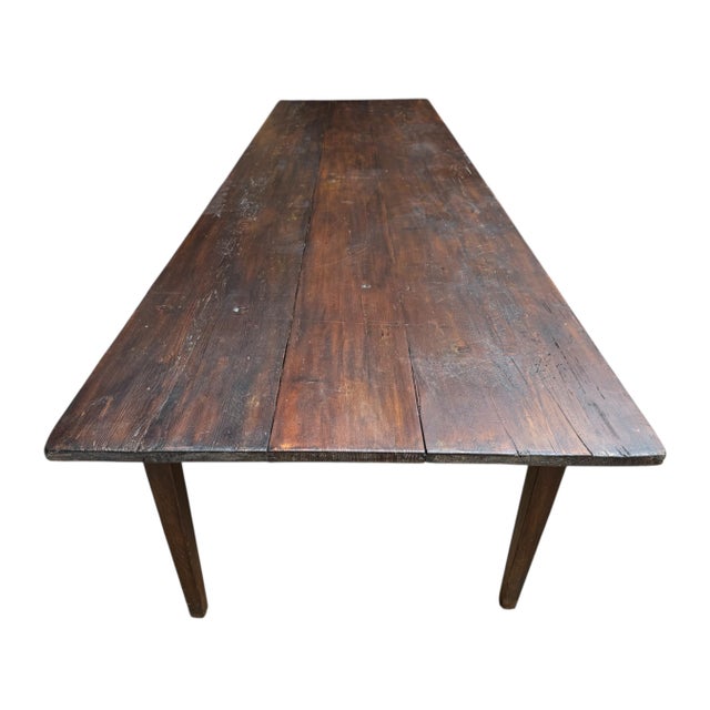 Large Farmhouse Table in Fir, 1800s For Sale - Image 5 of 12