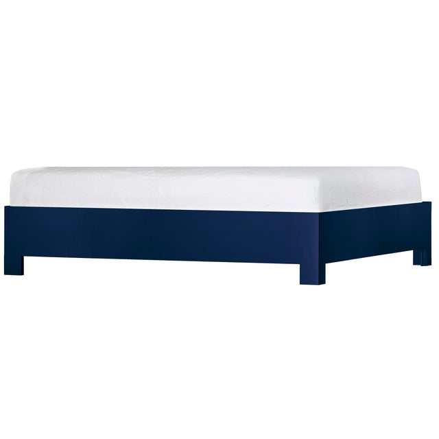 Coastal Mar Standard Bed Double, Navy Blue For Sale - Image 3 of 5