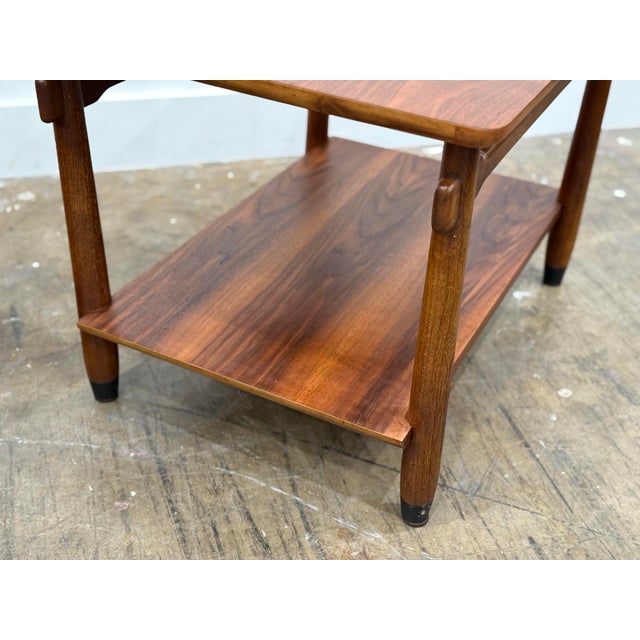 1960s Pair of 1960s Mid Century Lane "Monte Carlo" Side or End Tables - Walnut + Mosaic Tile For Sale - Image 5 of 12