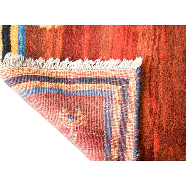 Tribal Vintage Persian Gabbeh Rug For Sale - Image 3 of 11