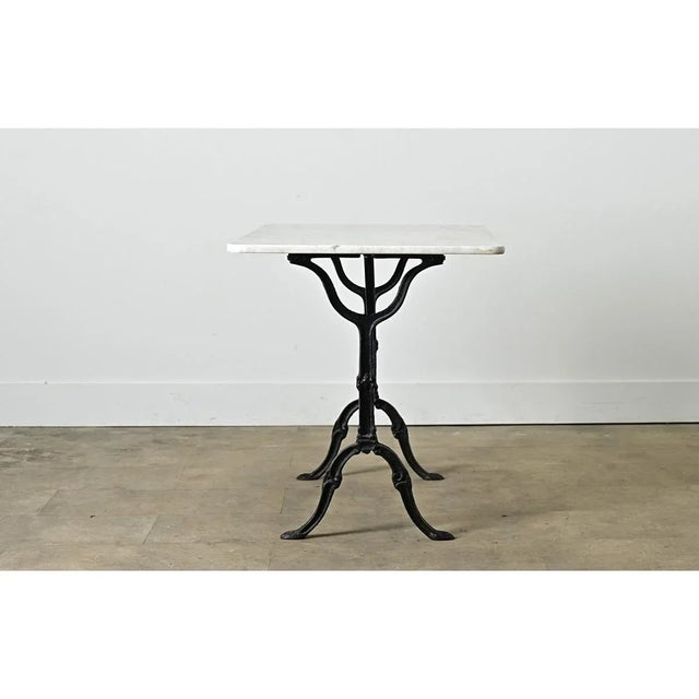 French French19th Century Bistro Table With Marble Top For Sale - Image 3 of 10