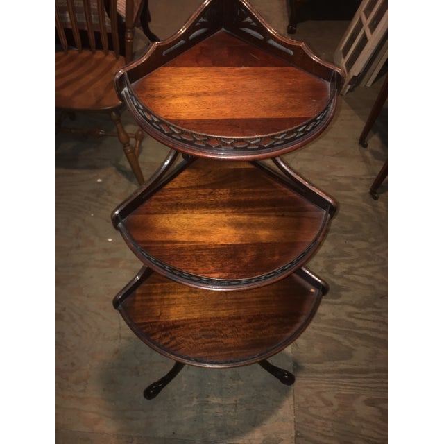Vintage Mahogany 3 Tier Corner Table/Stand Chairish