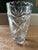 Hollywood Regency 1960s Vintage German Lausitzer Lead Crystal Glass Flower Vase Dd50 - Grape Leaf For Sale - Image 3 of 6