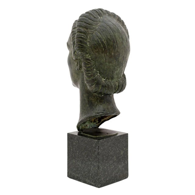 Michael Powolny, Seclin Bust of Woman, 1938, Bronze For Sale - Image 4 of 7