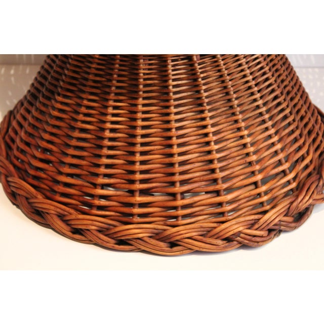 Vintage French Round Wicker Table, 1970s For Sale - Image 15 of 18
