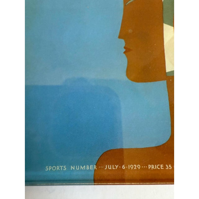 Wood Set of 4 Vogue 1929 Magazine Cover Art Deco Cork-Back Coasters For Sale - Image 7 of 10