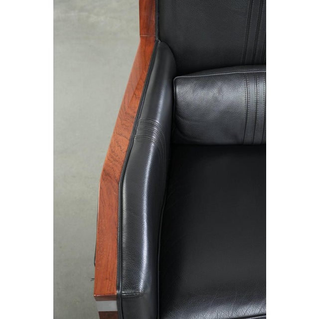 Art Deco Black Cowhide Decoforma Series High Back Lounge Chair from Schuitema For Sale - Image 7 of 14
