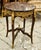 French Louis XV Accent Table With Marble Top, Marquetry Inlay & Bronze Ormolu Mounts For Sale - Image 4 of 4