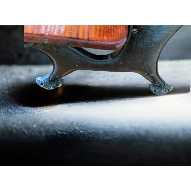 Antique Wood and Cast Iron School Desk For Sale - Image 11 of 12