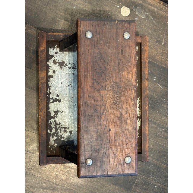 Antique rolling footstool with rare wheels.
