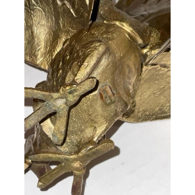 Pair of Brass Fighting Roosters For Sale - Image 11 of 11