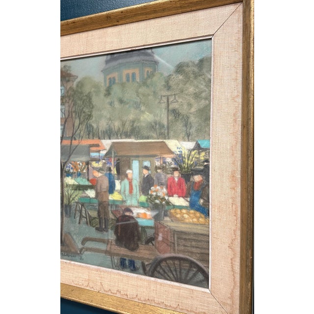 Mid 20th Century Gösta Larsson, Market Scene, 1950s, Oil on Panel, Framed For Sale - Image 5 of 18