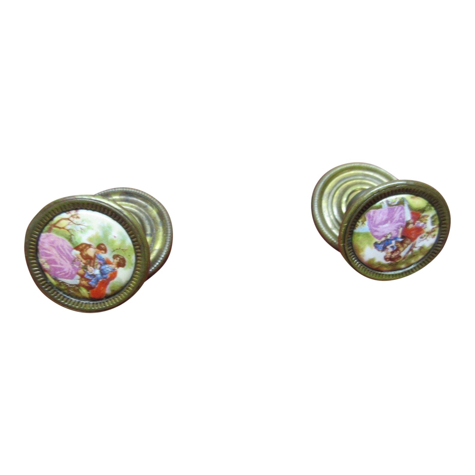 Small Vintage L. Hitchcock Dresser Desk Drawer Pulls A Pair Chairish