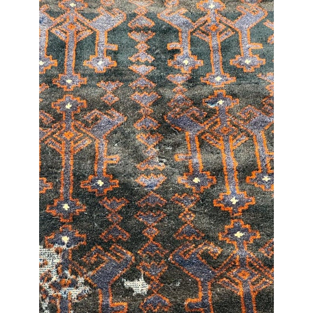 Black Vintage Tribal Baluch Rug from Bobyrugs, 1940s For Sale - Image 8 of 14