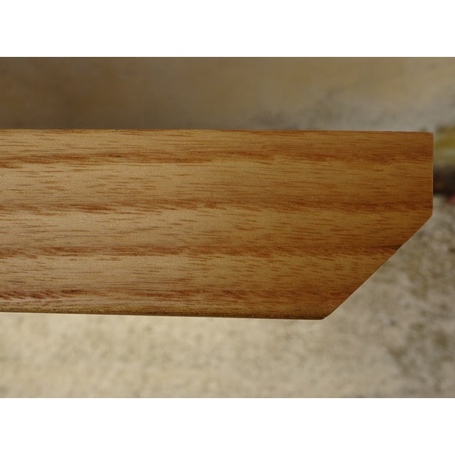 Scandinavian Mirror in Light Oak, 1970s For Sale - Image 6 of 15