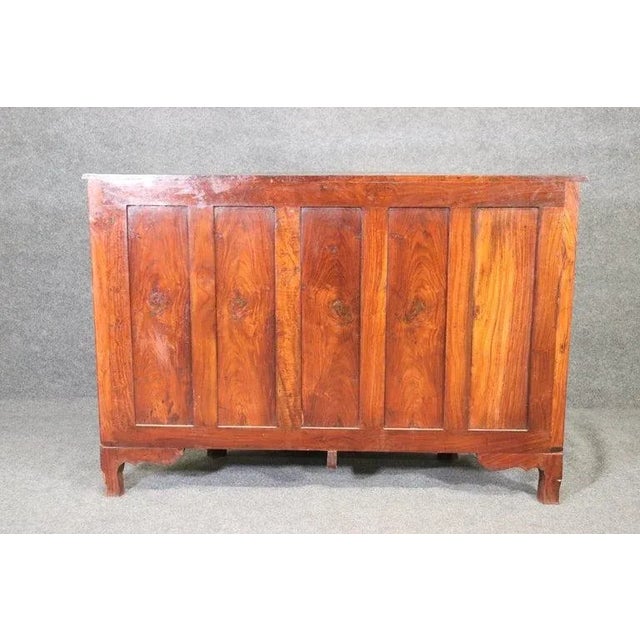 Unique Figured Teak Hand-Made Sheraton Style Demilune Buffet Commode For Sale In Philadelphia - Image 6 of 13