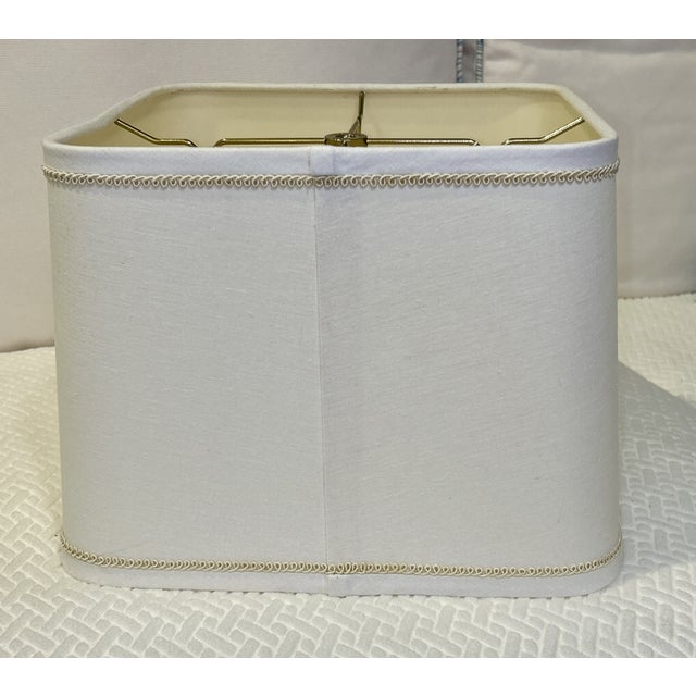 Traditional Late 20th Century New Tailor Made Square Lampshade With Decorative Trim For Sale - Image 3 of 9