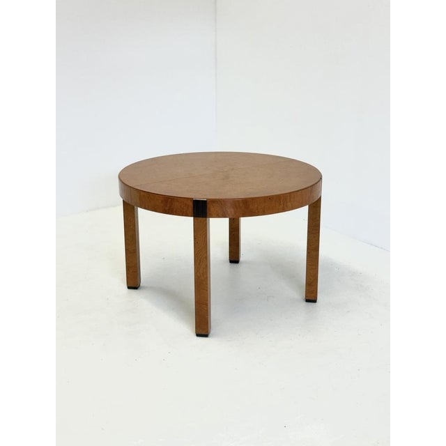 Mid-Century Modern Vintage Burl Wood Round Dining Table by Grange, 1980s For Sale - Image 3 of 13