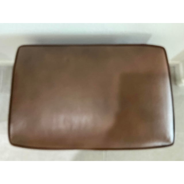 Spanish Baker Leather and Wood Spanish Savonarola Bench For Sale - Image 3 of 3