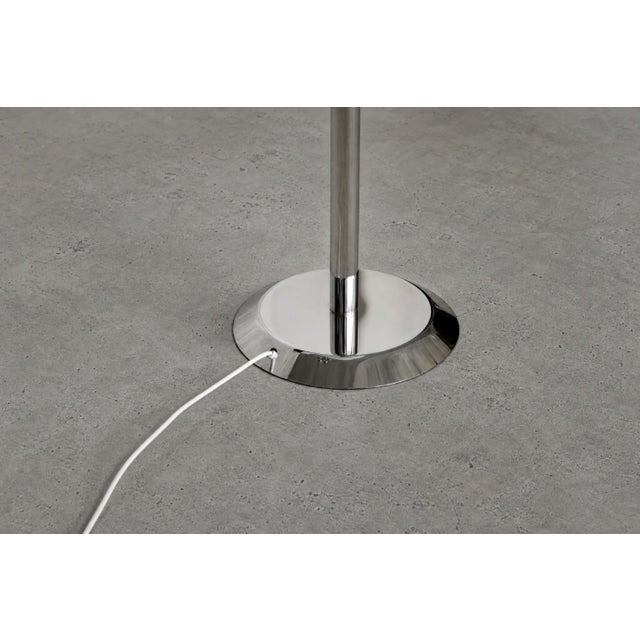 Vintage Swedish Chrome and White Acrylic Floor Lamp from Nybro Armaturfabrik, 1970s For Sale - Image 13 of 16