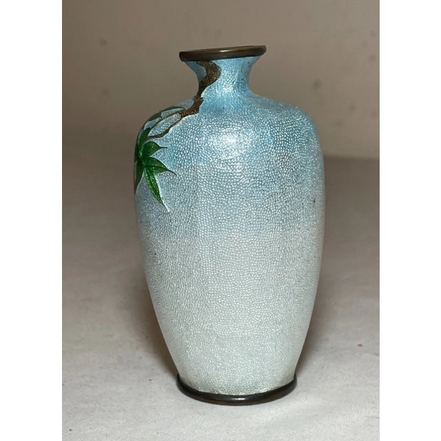 Antique 19th Century Japanese Meiji Miniature Foil Enamel Signed Bronze Vase Urn For Sale - Image 11 of 13