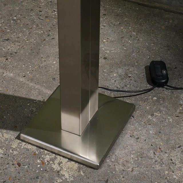 Geometric Floor Lamp in Stainless Steel with Adjustable Shades For Sale - Image 10 of 11