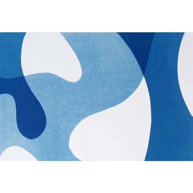 Blue 2025, Blue Modular Forms, Abstract Modern Diptych in Blue Tones, Handmade Cyanotype on Watercolor Paper by Kind of Cyan For Sale - Image 8 of 10