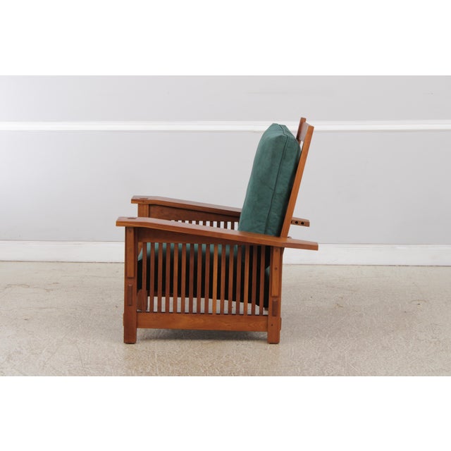 Stickley Stickley Cherry Mission Style Morris Chair For Sale - Image 4 of 18