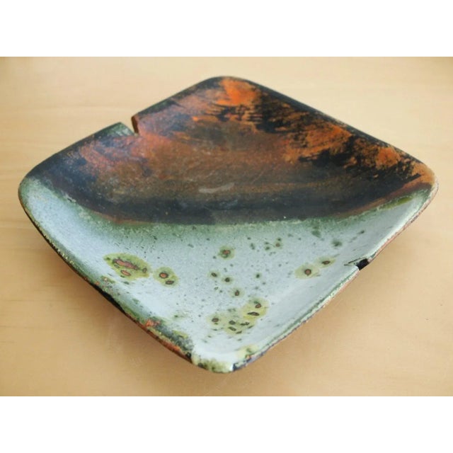 Vintage Marcello Fantoni Ceramic Lava Glaze Ashtray For Sale In Philadelphia - Image 6 of 6