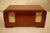 Chinoiserie Leather Chinese Box With Brass Hardware and Black Silk Lining For Sale - Image 3 of 12