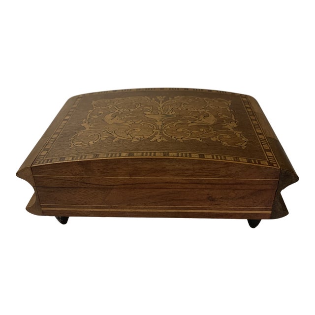 Vintage Lador Switzerland Wooden Inlaid Designed Music Box Chairish