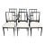 Set of Six Ebonized Cerused Walnut Dining Chairs For Sale