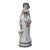 Vintage Mid-Century Glazed Porcelain Figurine of a Victorian Lady With Parasol For Sale